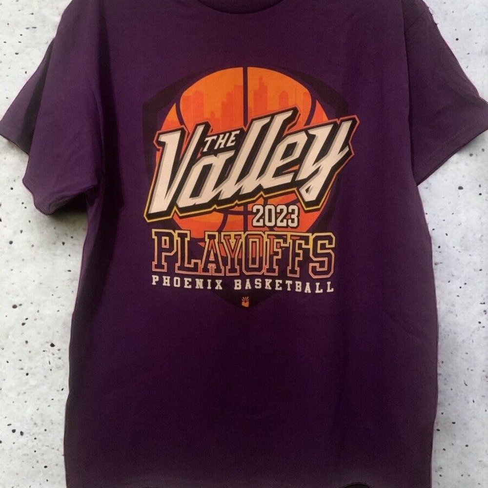Phoenix Suns 2023 Playoffs The Valley Nike Tee T Shirt Men's Size Large